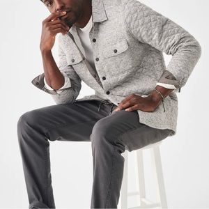 NWT Faherty Epic Quilted CPO Medium Mountain Grey Heather